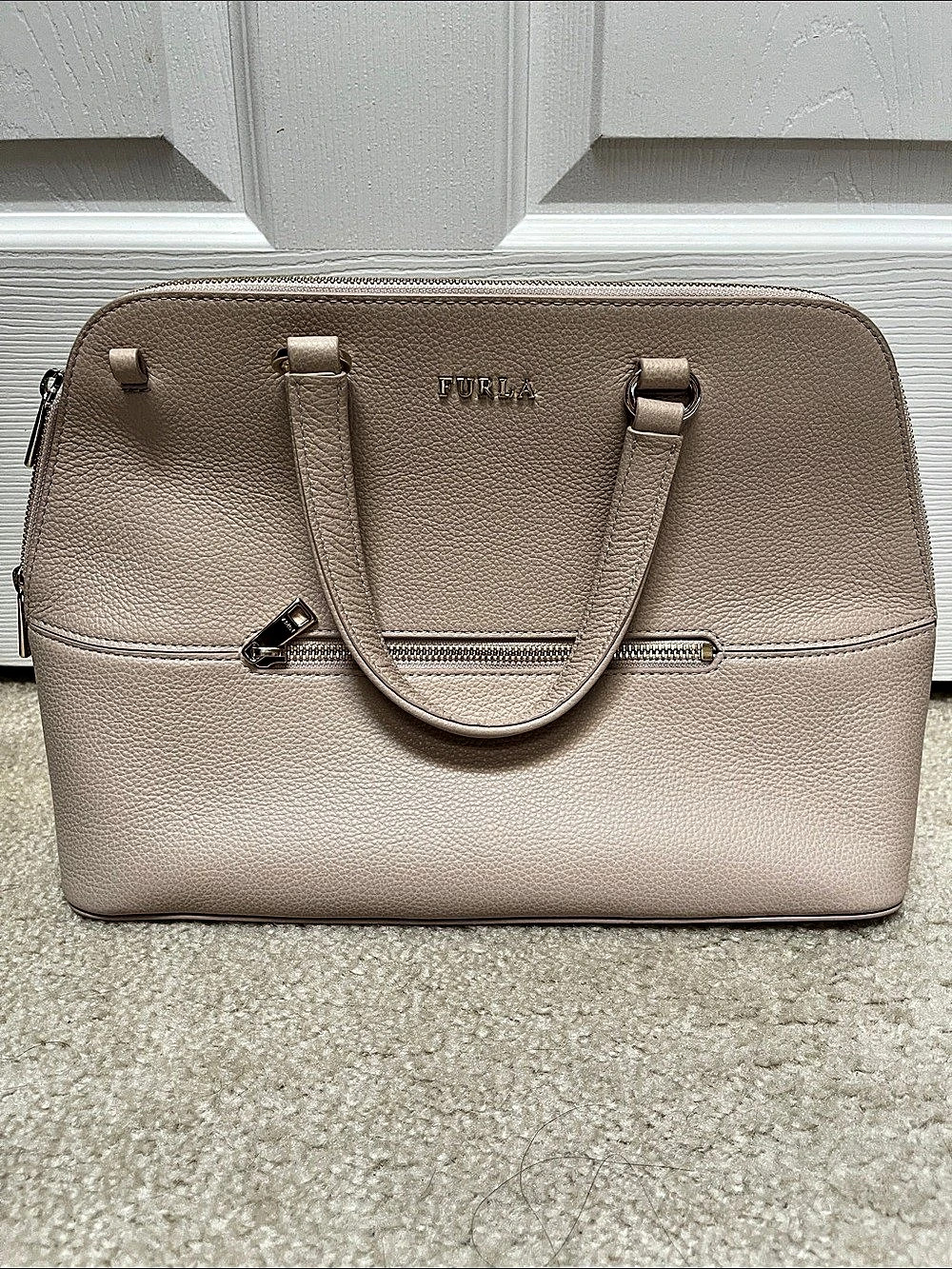 Furla Sofia Leather Satchel in Pink NWT